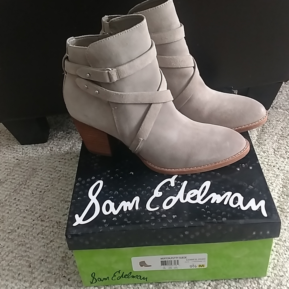 Sam Edelman Gray Ankle Boots